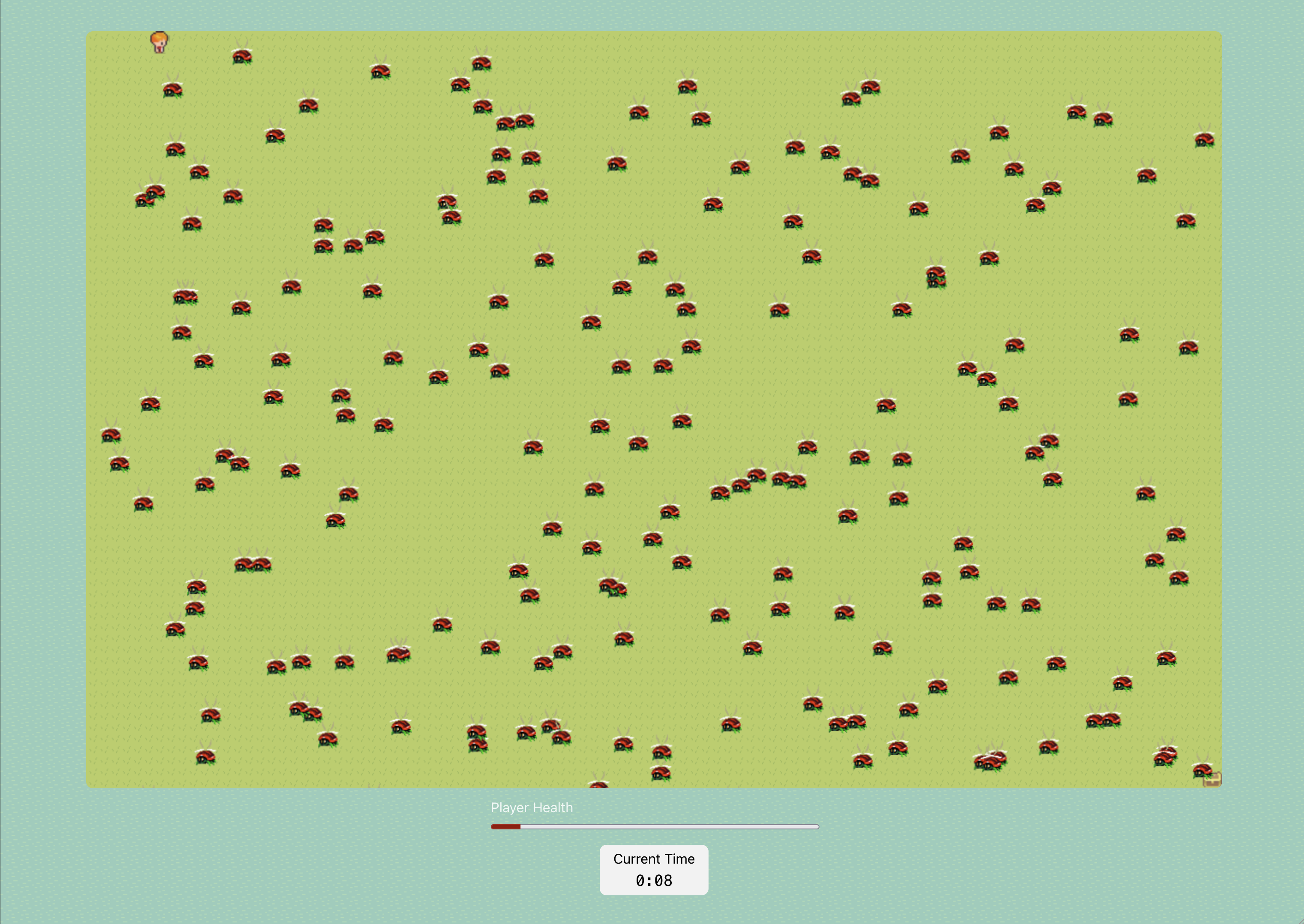 Screenshot of two simple 2D browser games built with TypeScript/JavaScript